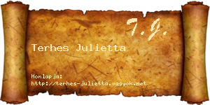 Terhes Julietta névjegykártya